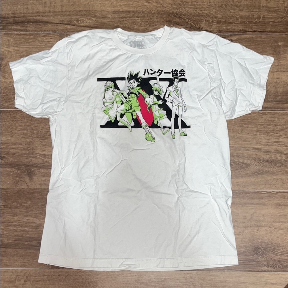 Hunter White Anime Graphic Tee